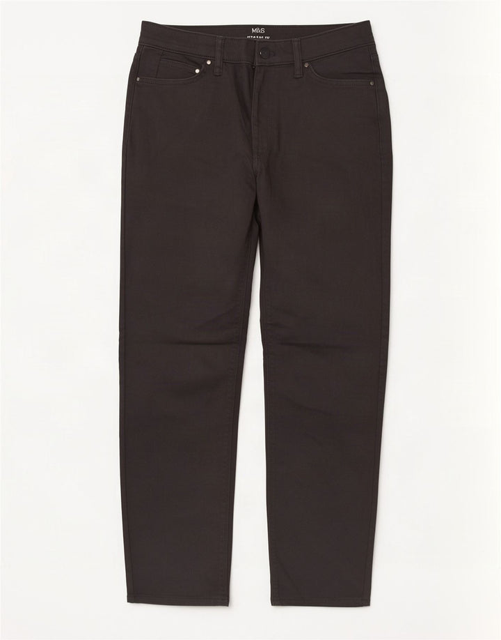 Marks & Spencer Straight Jeans til kvinder W30 L29 Grå Bomuld