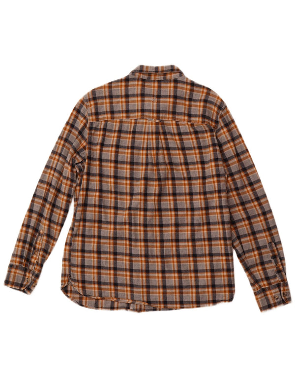 Fat Face Mens Regular Fit Flannel Shirt Medium Grey Plaid Cotton Classic