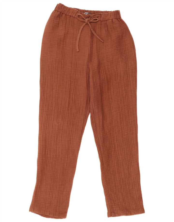 Zara Dame Slim Casual Bukser Medium W28 L28 Brun Bomuld