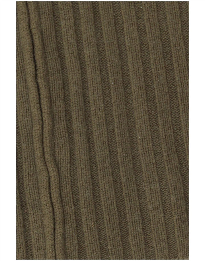 Levi's Herre cardigan sweater med fuld lynlås Stor kaki lammeuld