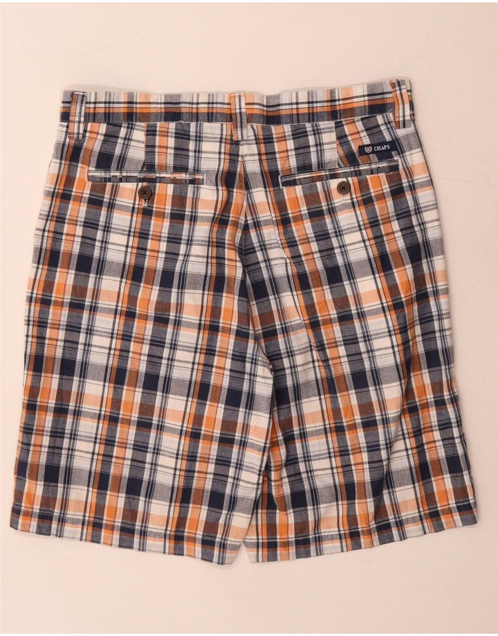 Chaps Herre Chino Shorts W32 Medium Navy Blue Check