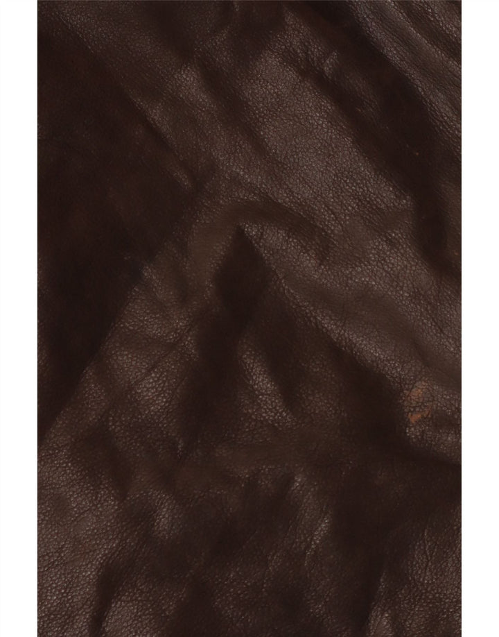 Vintage herre læderjakke IT 50 Stor brunt læder