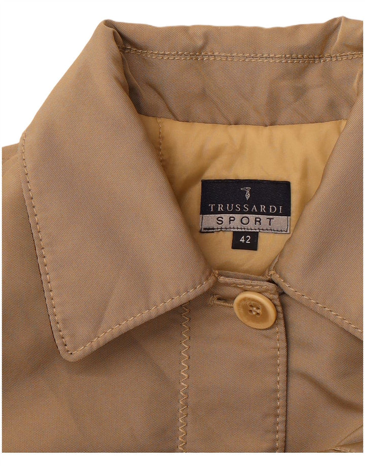 TRUSSARDI Womens Utility Jacket IT 42 Medium Khaki