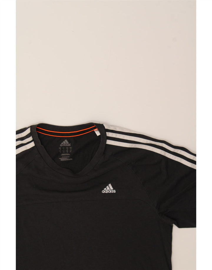ADIDAS Mens Climalite T-Shirt Top Small Black Cotton Vintage Adidas and Second-Hand Adidas from Messina Hembry 