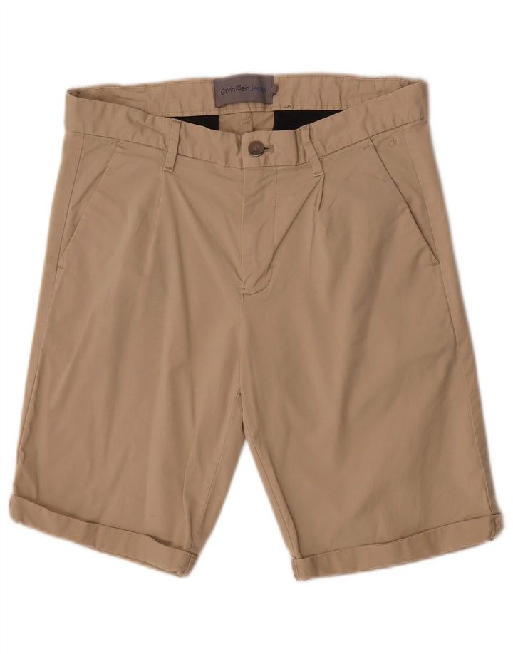 Calvin Klein Herre Chino Shorts W30 Medium Beige Bomuld