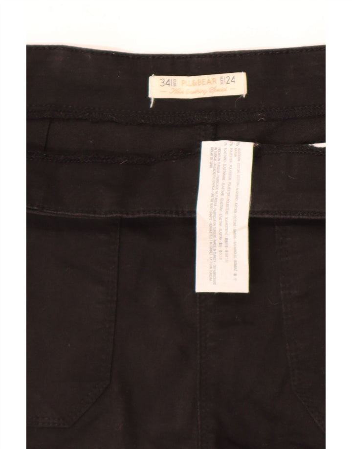 Pull & Bear Dame Hot Pants EU 34 2XS W24 Sort Bomuld
