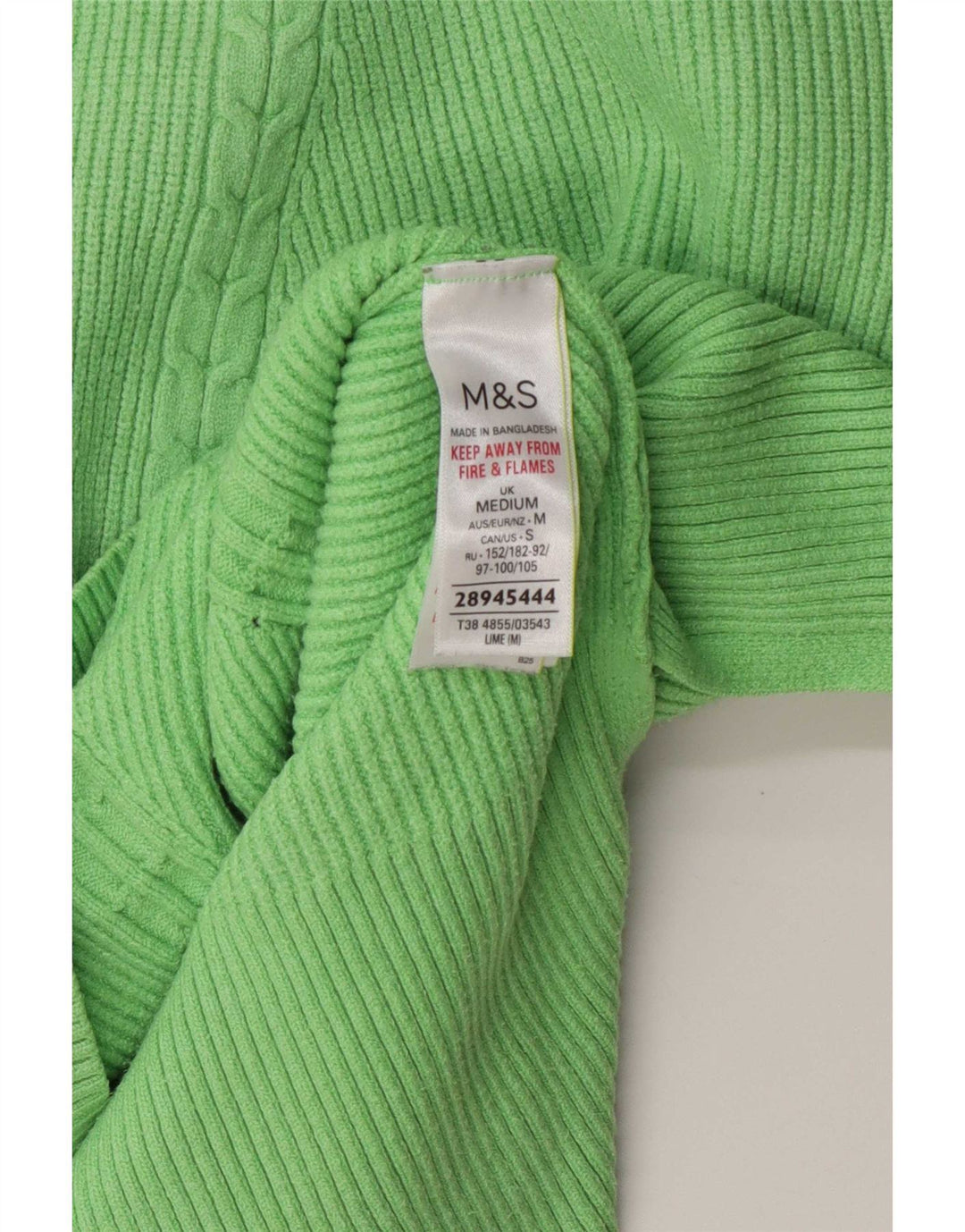 Marks & Spencer Dame sweater med rund hals DK 14 Medium Grøn viskose