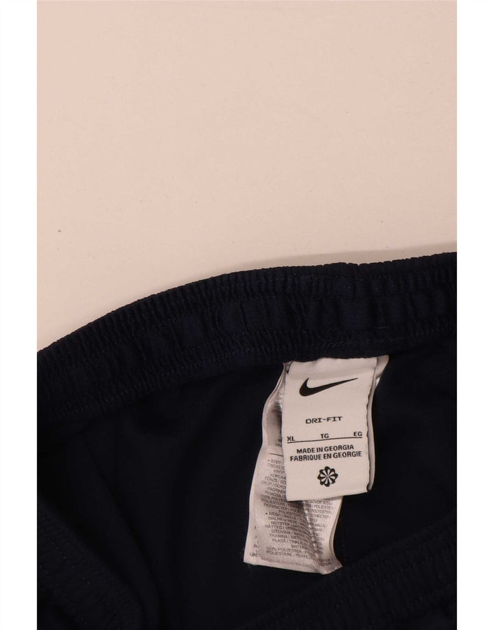 Nike Herre Dri Fit træningsdragt Bukser XL Navy Blue Colourblock Polyester