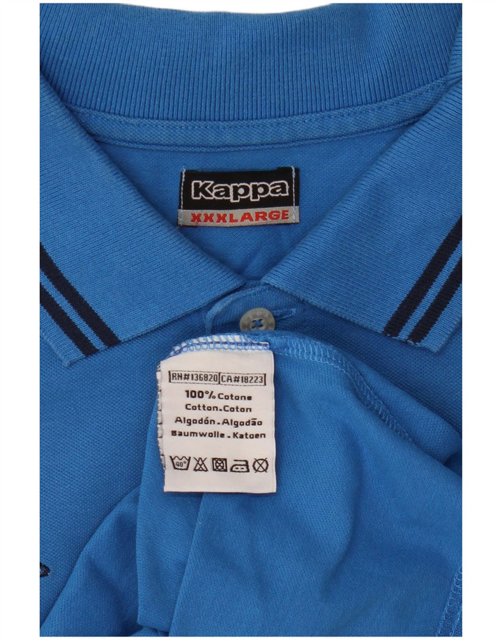 Kappa herre poloshirt 3XL blå bomuld