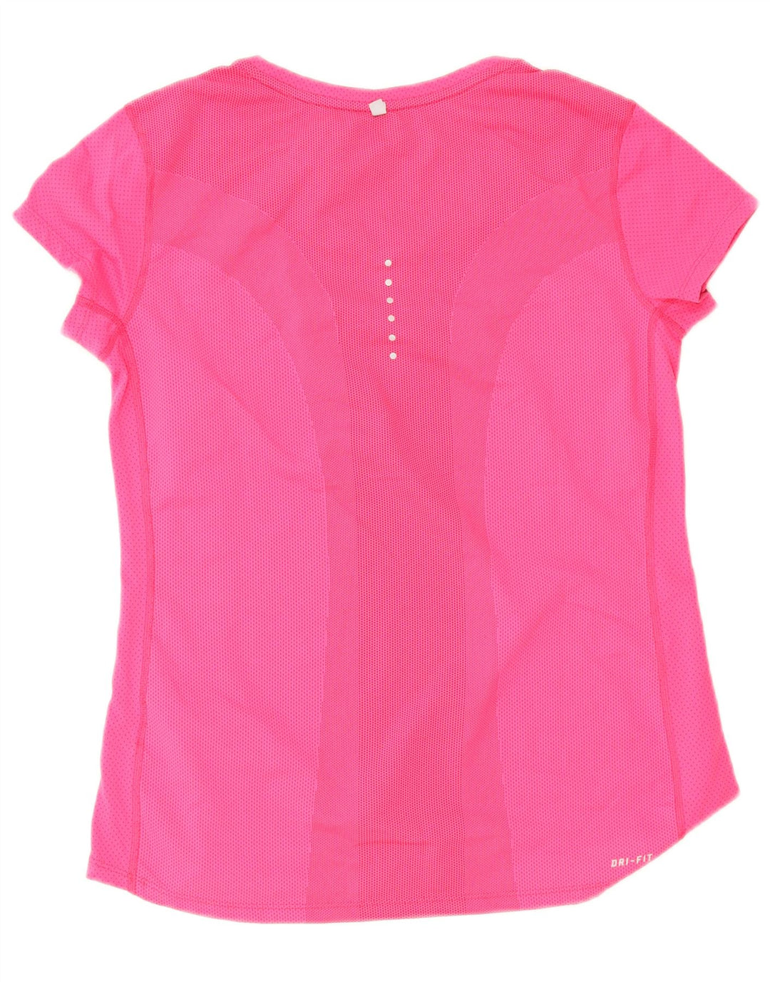 Nike Dame Dri Fit T-Shirt Top UK 12 Medium Pink Polyester