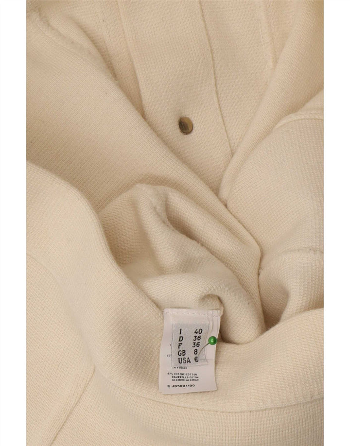 Moschino Dame Cardigan Sweater UK 8 Small Off White Uld