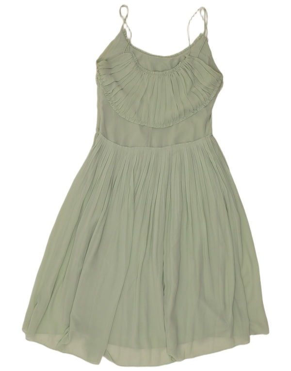 Reiss Womens Slip Dress UK 10 Small Green Polyester
