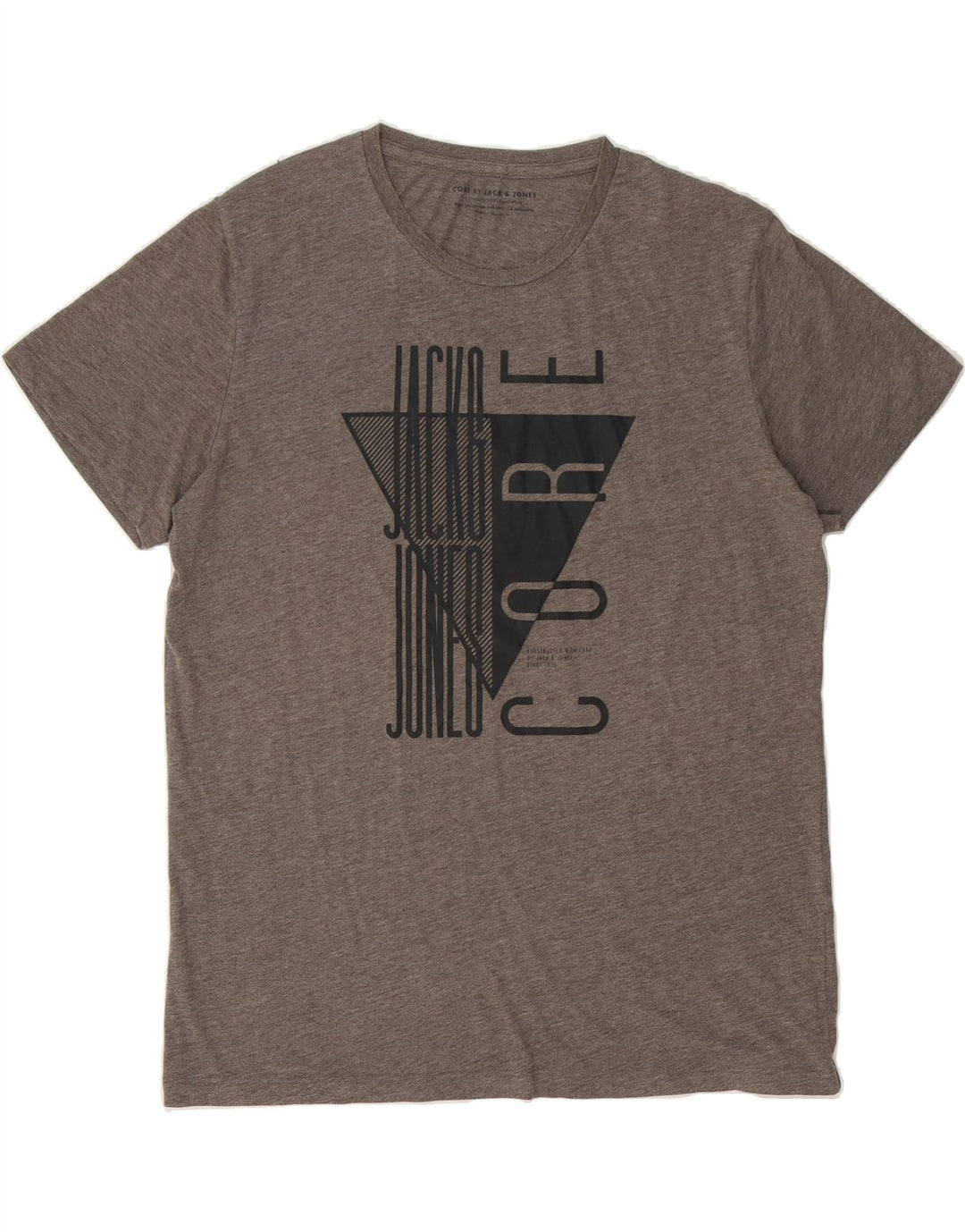 JACK & JONES Mens Graphic T-Shirt Top XL Grey Vintage Jack & Jones and Second-Hand Jack & Jones from Messina Hembry 