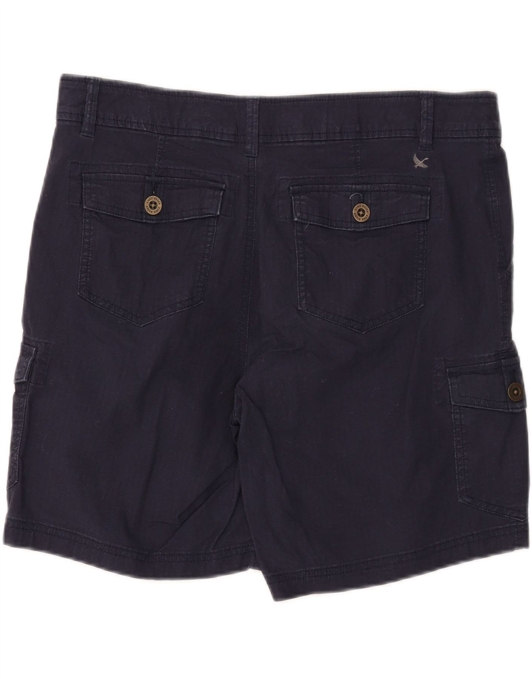 EDDIE BAUER Womens Cargo Shorts US 12 Large W36  Navy Blue Cotton