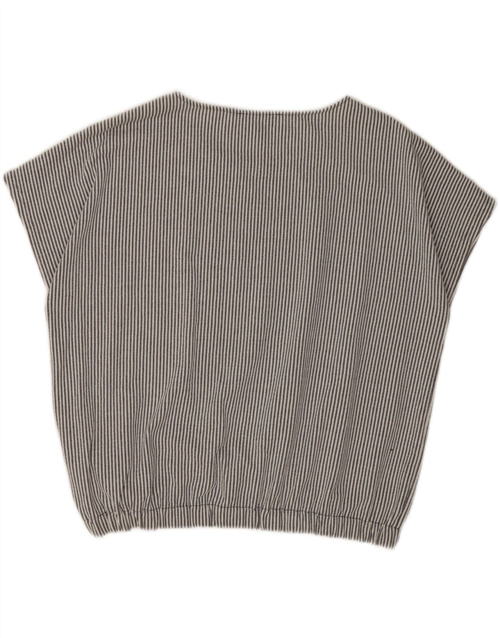 MICHAEL KORS Womens Blouse Top UK 18 XL Grey Striped Cotton Vintage Michael Kors and Second-Hand Michael Kors from Messina Hembry 