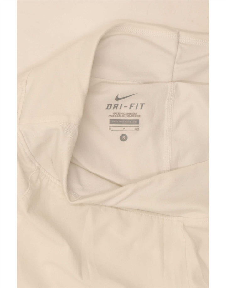 Nike Dame Dri Fit Sports Shorts UK 10 Small White