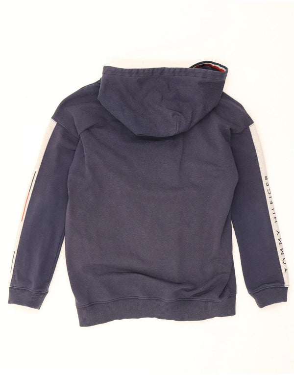 Tommy Hilfiger Boys Zip Hoodie Sweater 11-12 Years Navy Blue Colourblock