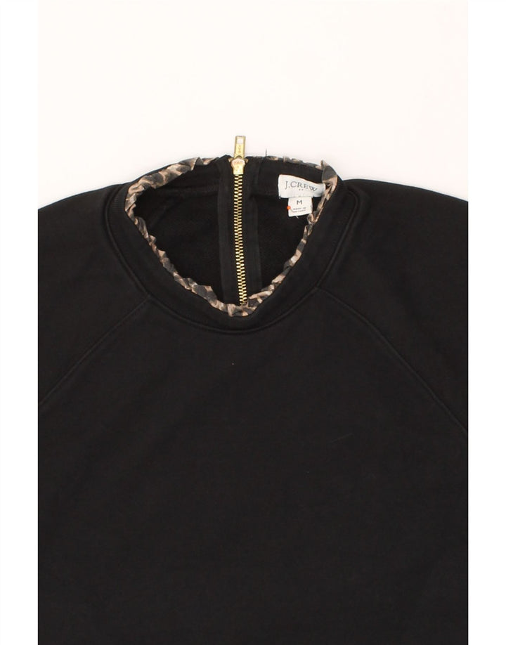 J. CREW Womens Sweatshirt Jumper UK 14 Medium Black Cotton Vintage J. Crew and Second-Hand J. Crew from Messina Hembry 