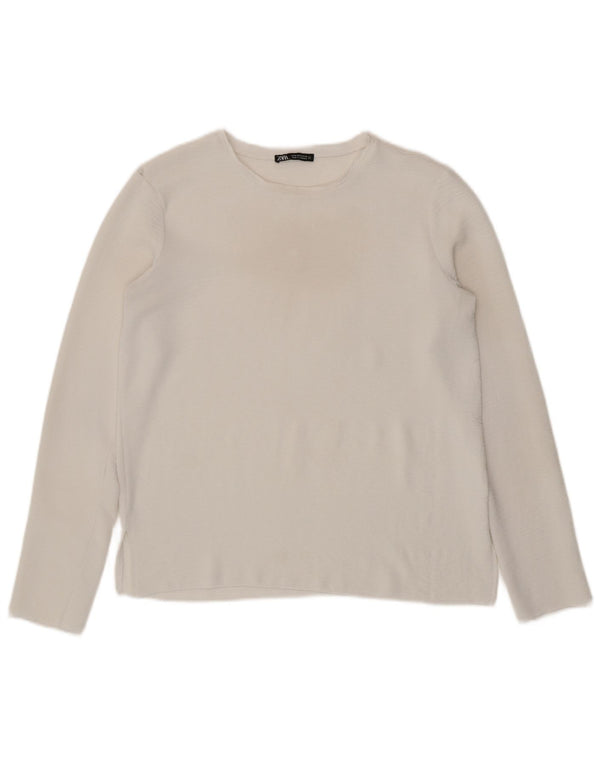 Zara Dametop Langærmet UK 10 Small White