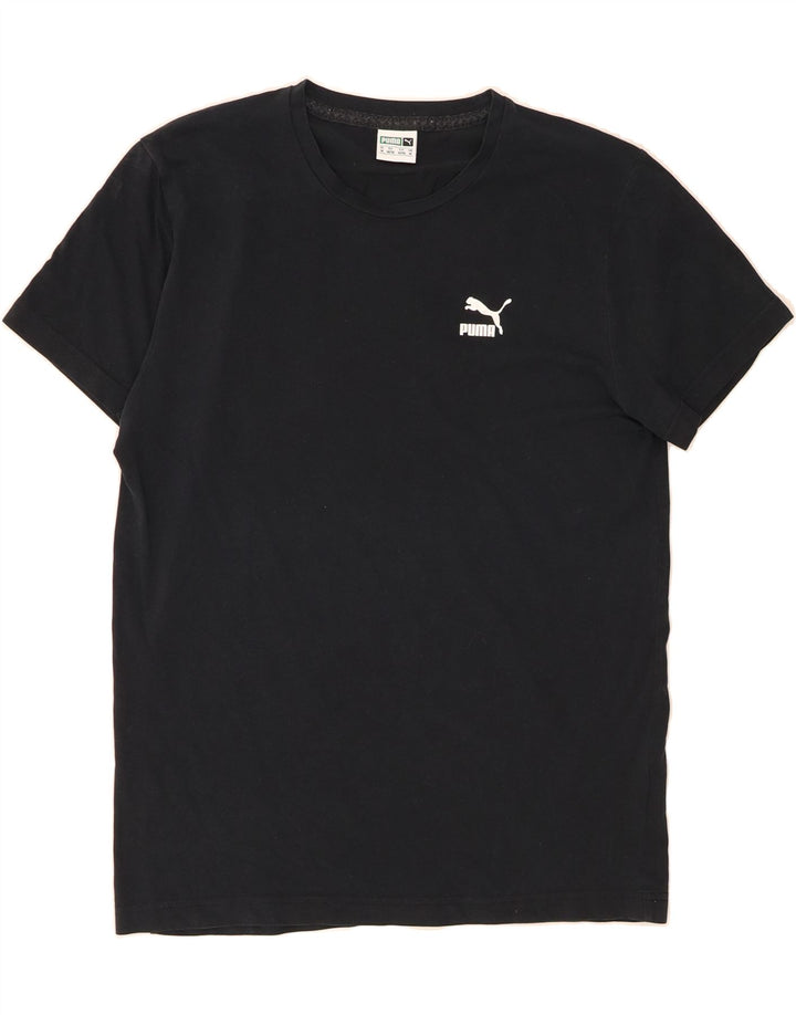 PUMA Mens Graphic T-Shirt Top Medium Black Vintage Puma and Second-Hand Puma from Messina Hembry 
