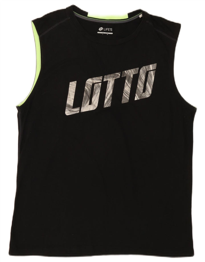 Lotto Herre Life's Grafiske Vest Top Medium Sort