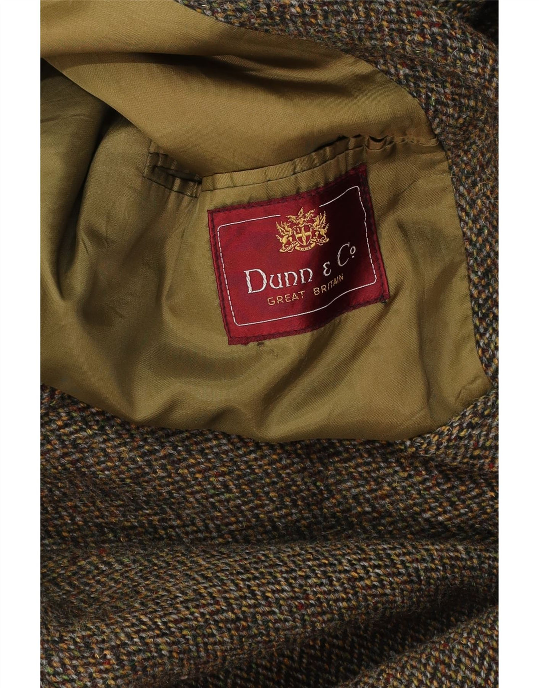 DUNN &CO Overfrakke til mænd UK 40 Large Khaki Sildeben