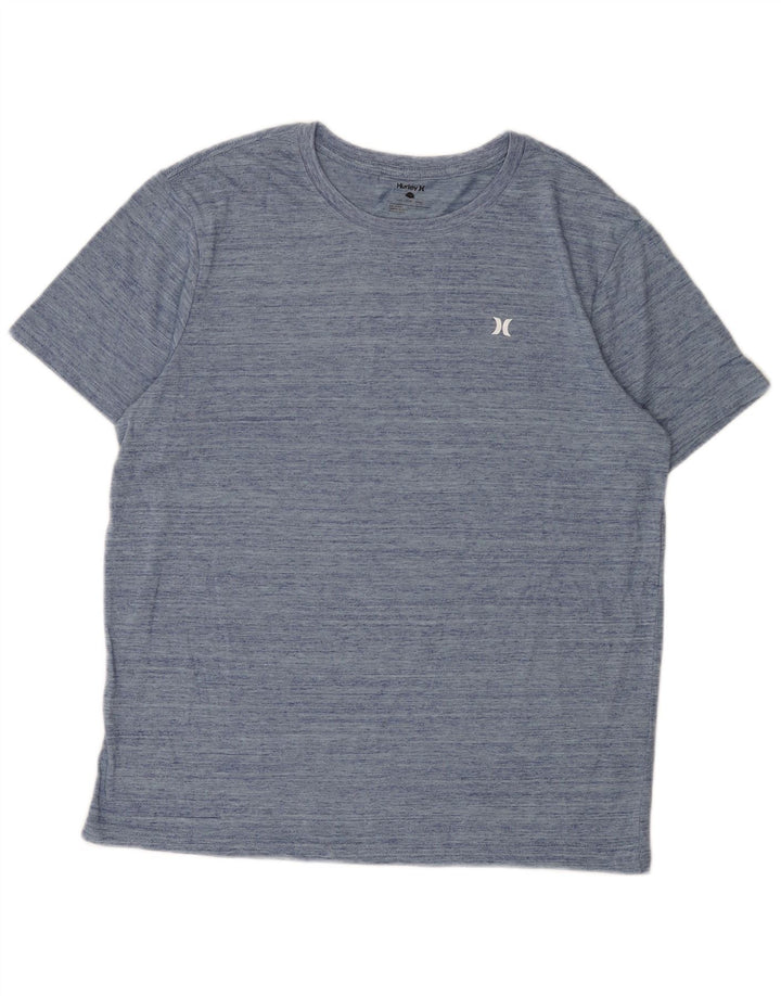 Hurley Herre T-Shirt Top Stor Blå Flecked Polyester