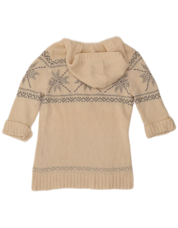 ESPRIT Dame Hættetrøje UK 18 XL Beige Fair Isle Wool