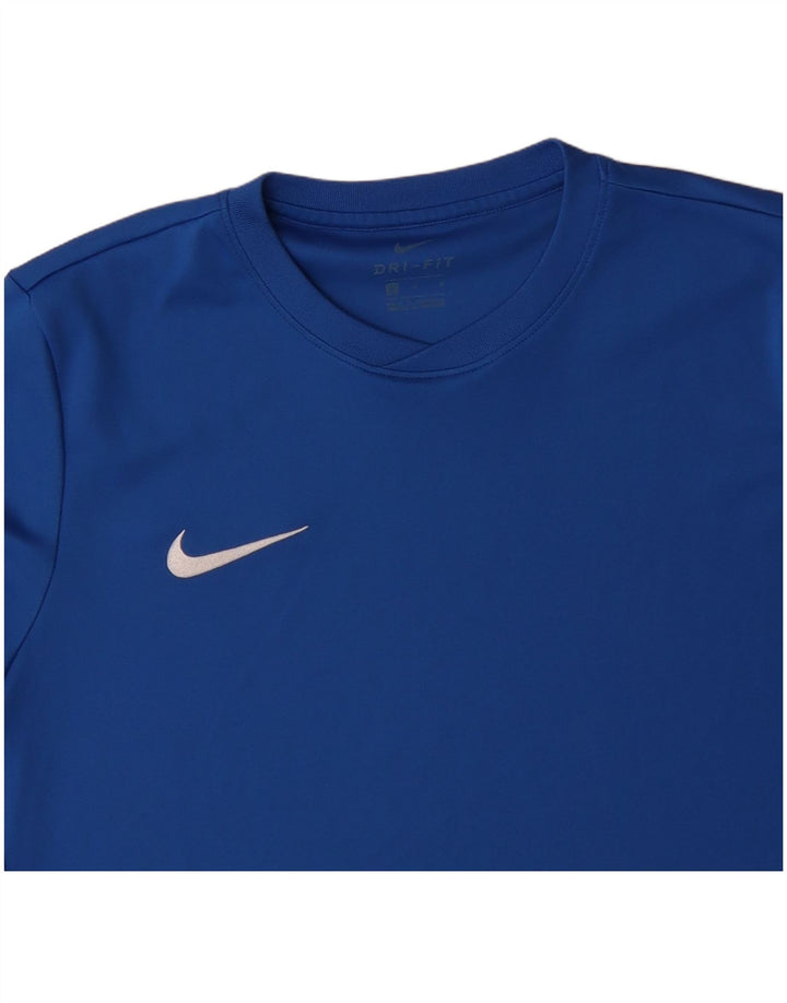 NIKE Dri Fit T-shirt top mellemblå polyester til mænd