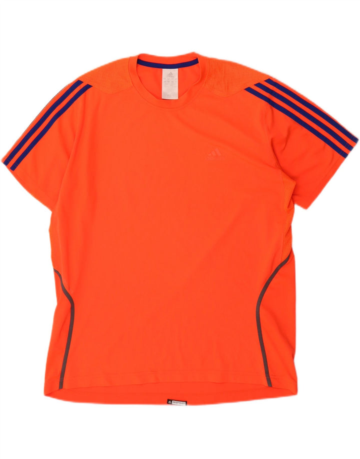 ADIDAS Herre T-Shirt Top Stor Orange Polyester
