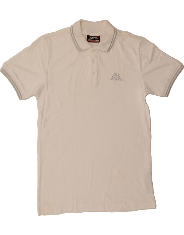KAPPA Mens Polo Shirt Small Off White Cotton Vintage Kappa and Second-Hand Kappa from Messina Hembry 