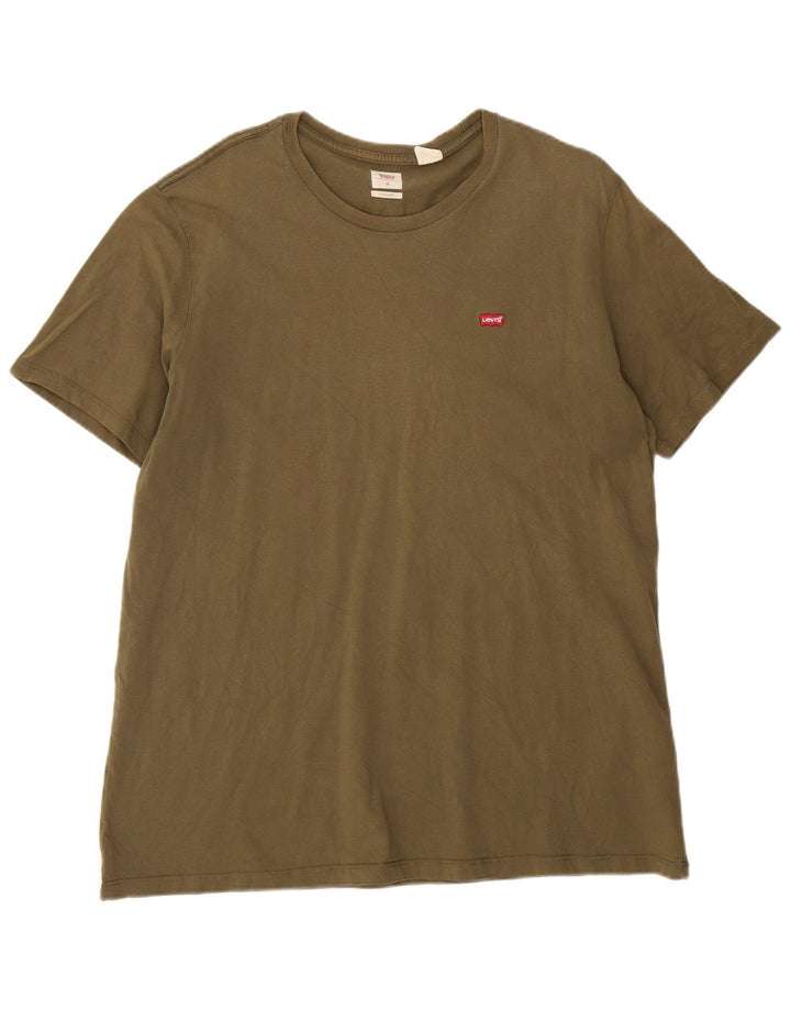 Levi's Herre Standard T-Shirt Top XL Khaki Bomuld