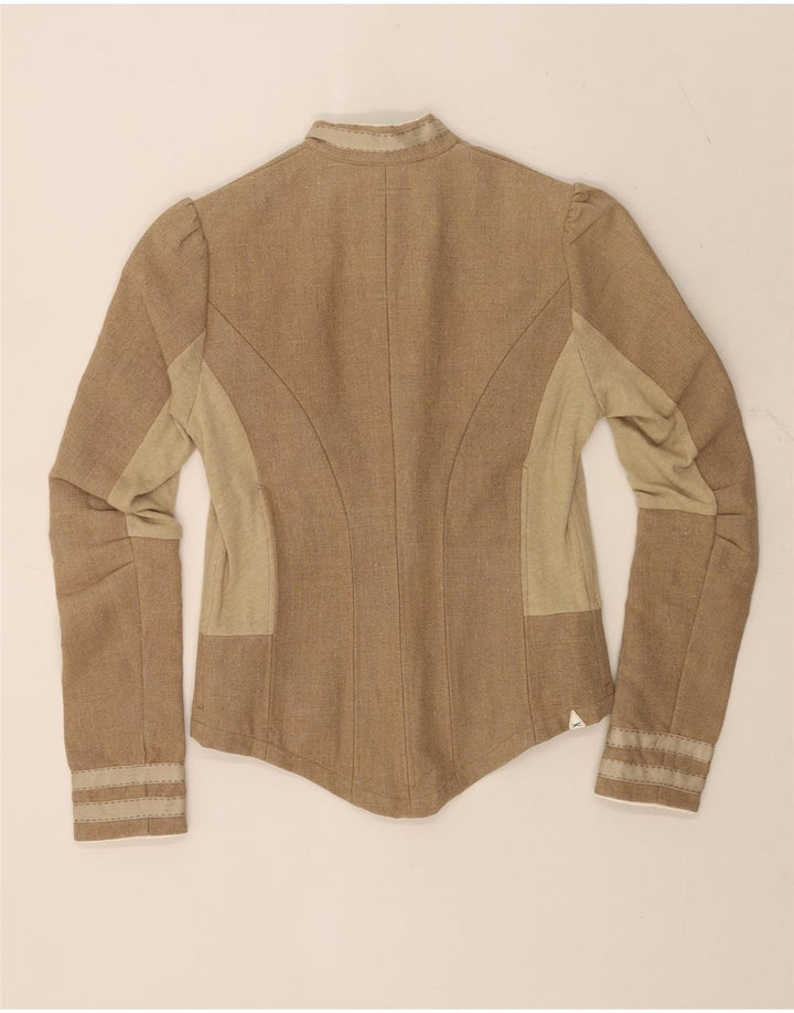 Denham Dame Trachten Blazer Jacket UK 14 Medium Beige Colourblock