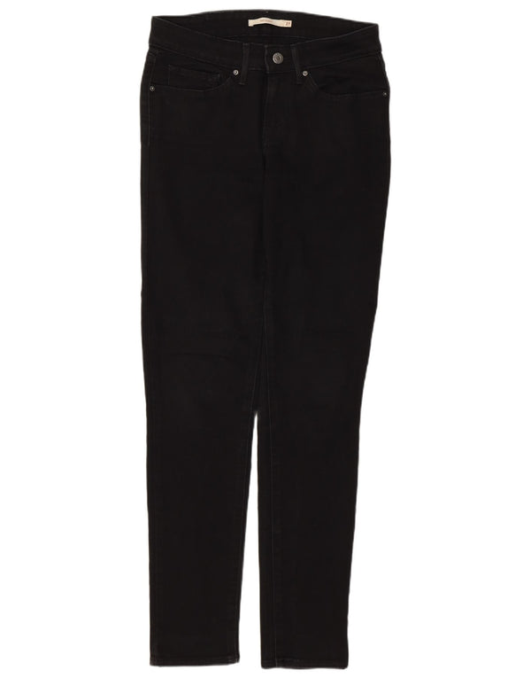 Levi's Dame 711 Skinny Jeans W27 L32 Sort Bomuld