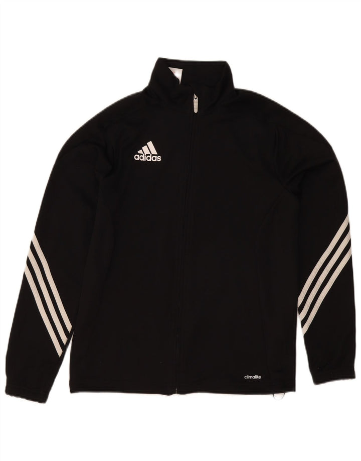 Adidas drenge Climalite træningsdragt topjakke 13-14 år sort polyester