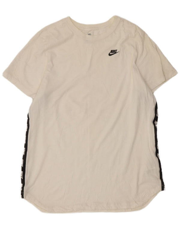 Nike grafisk T-shirt top til mænd XL Hvid Colourblock Bomuld