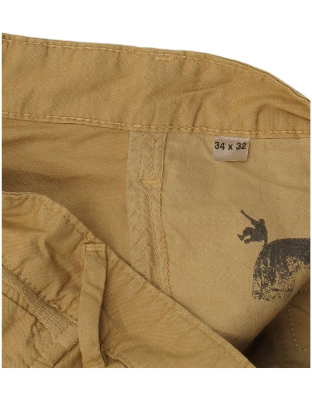 Dockers Straight Chino-bukser til mænd W34 L32 Beige