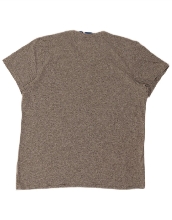 Adidas Herre grafisk T-shirt top mellemgrå bomuld