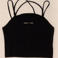 Tommy Hilfiger Dame Crop Halter Top UK 12 Medium Black