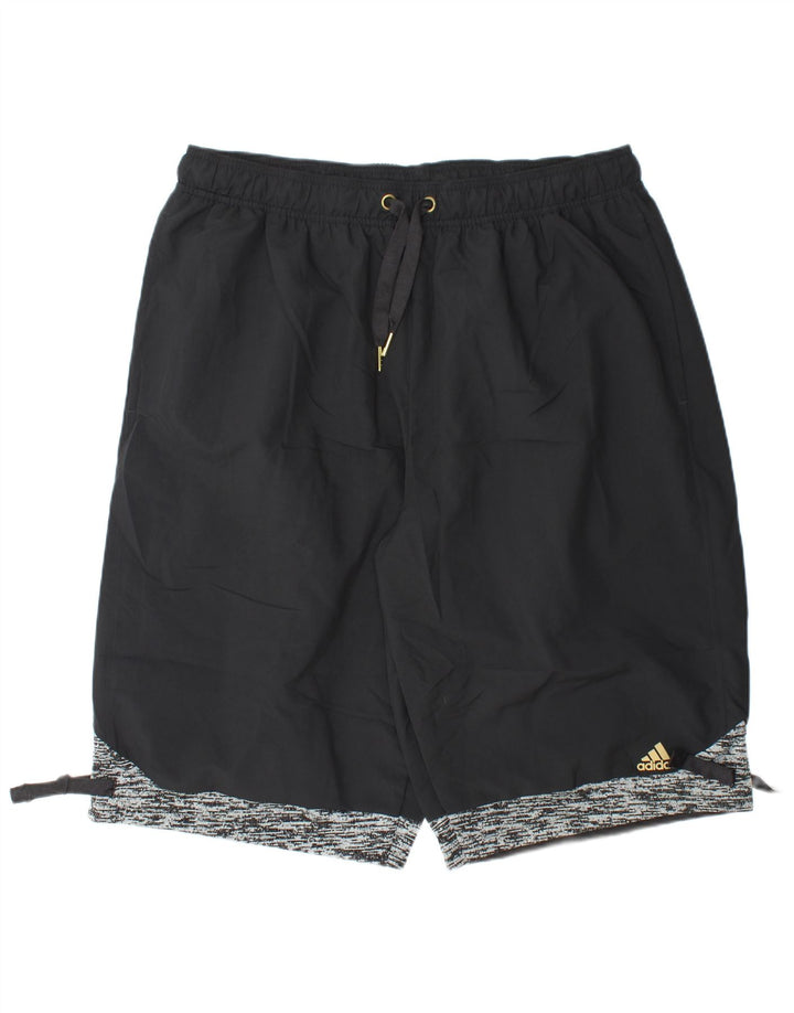 ADIDAS Mens Sport Shorts 2XL  Black Flecked Polyester