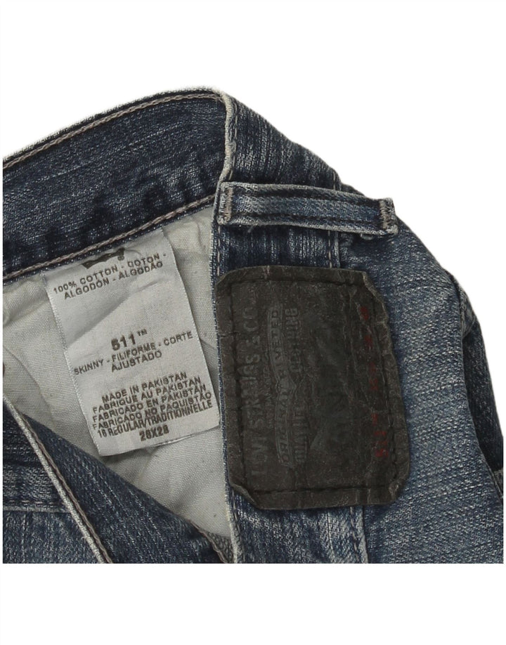 Levi's Dame 511 Skinny Jeans W28 L28 Blå Bomuld