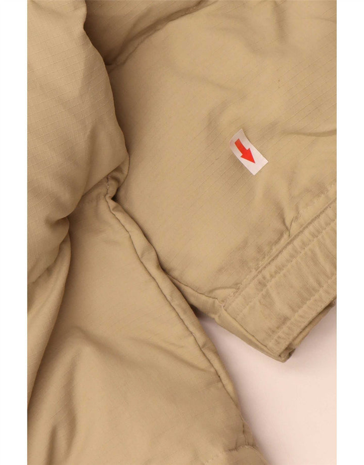 Fila Herre Hætte Polstret Frakke UK 40 Stor Beige Polyamid