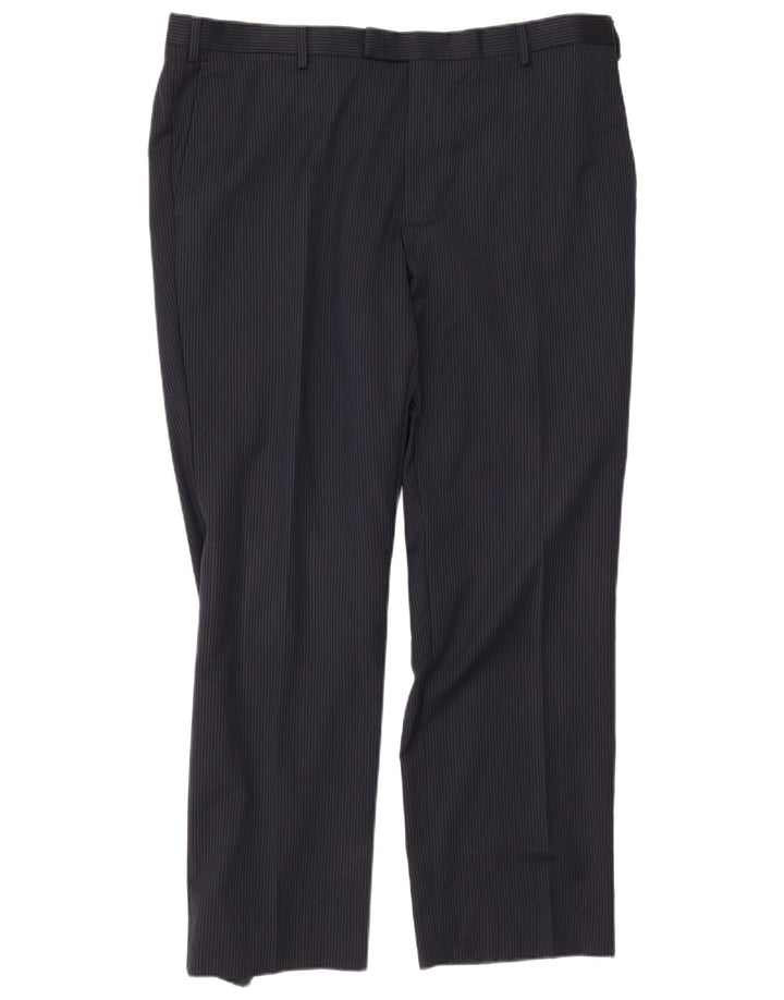 Marks & Spencer Herre Autograph Suit Bukser W40 L31 Marineblå stribet