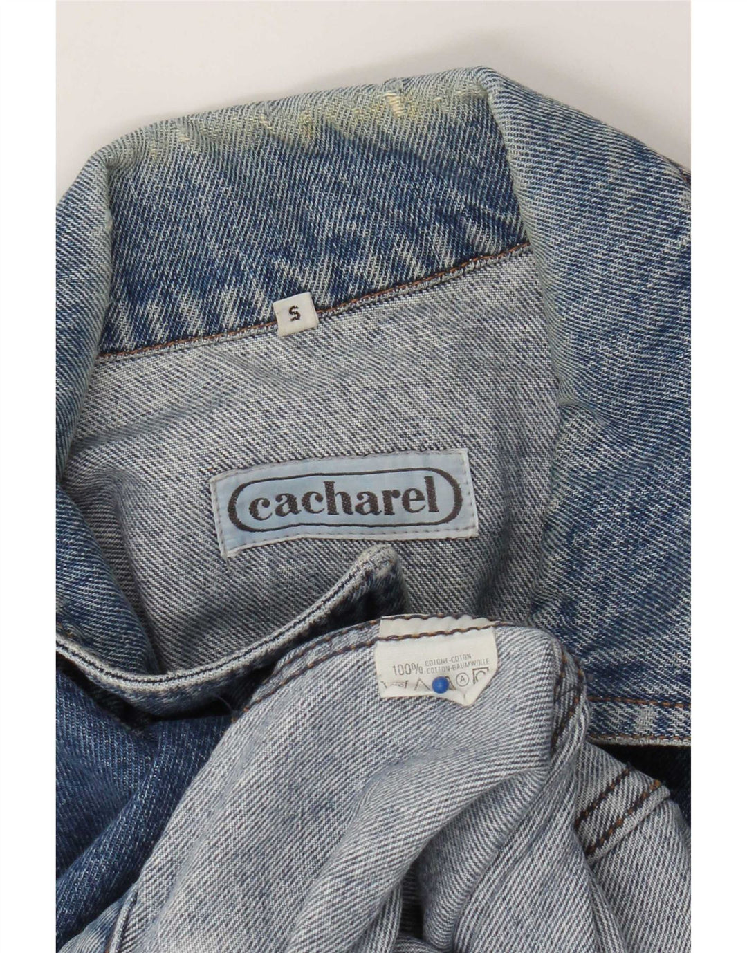 Cacharel Herre denimjakke UK 36 Small Blue Cotton