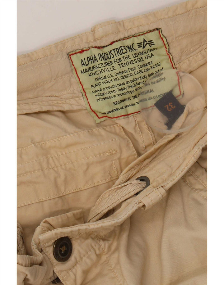 Alpha Industries Herre Cargo Shorts W32 Medium Beige