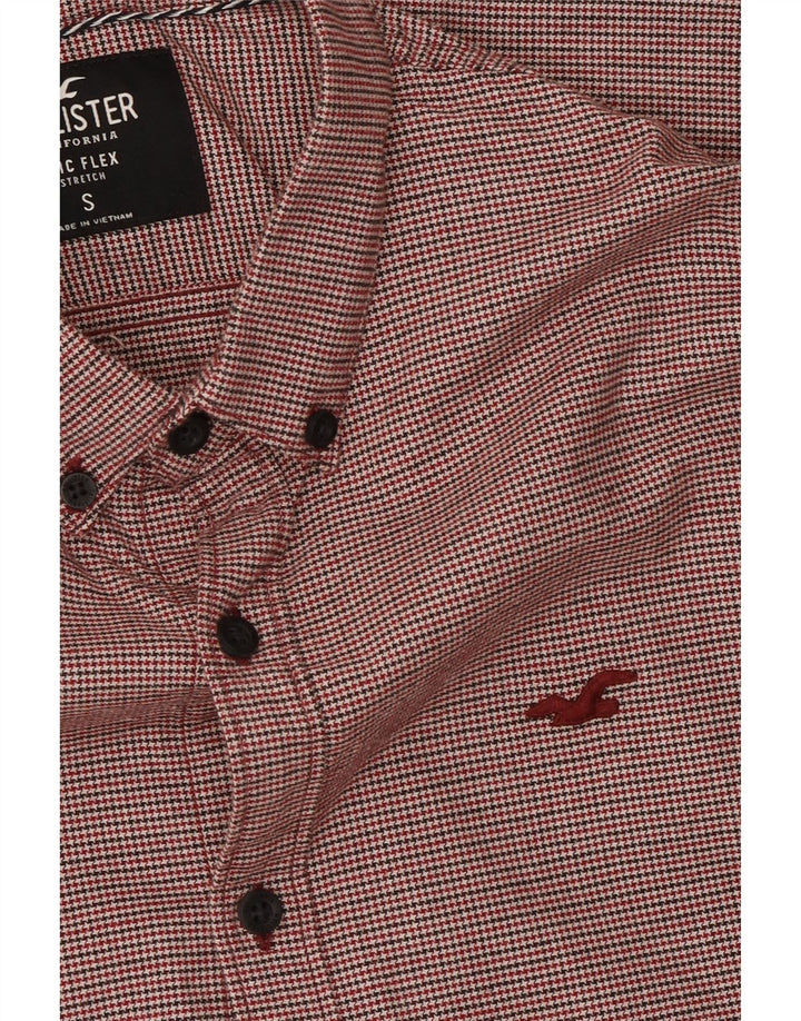 HOLLISTER Mens Muscle Shirt Small Red Houndstooth Cotton Vintage Hollister and Second-Hand Hollister from Messina Hembry 