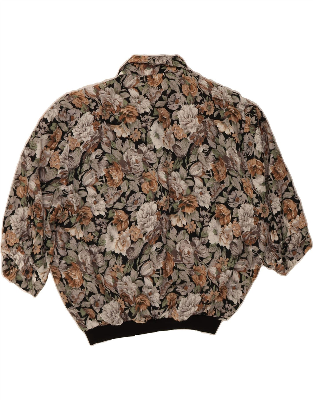 VINTAGE Womens Short Sleeve Blouse Top UK 16 Large Multicoloured Floral Vintage Vintage and Second-Hand Vintage from Messina Hembry 