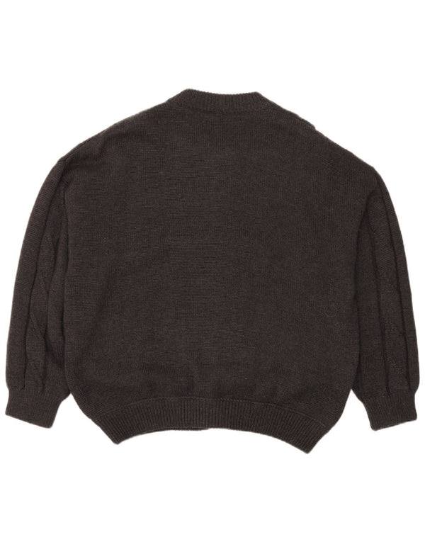 Vintage herre cardigan sweater 2XL grå uld