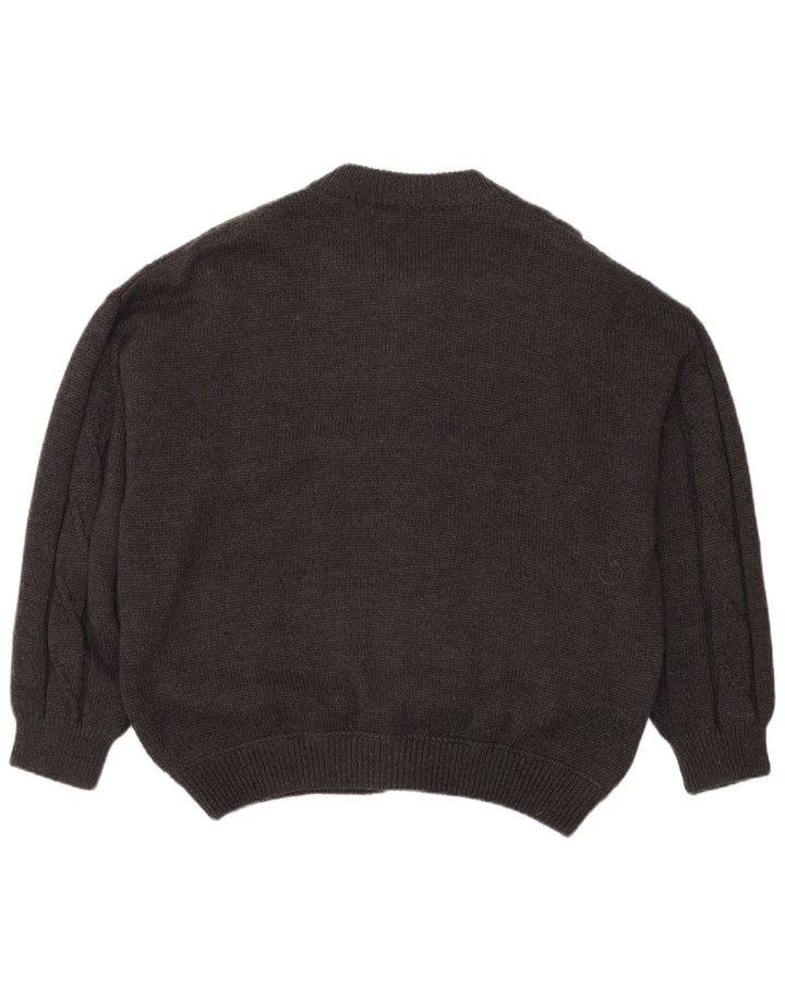 Vintage herre cardigan sweater 2XL grå uld