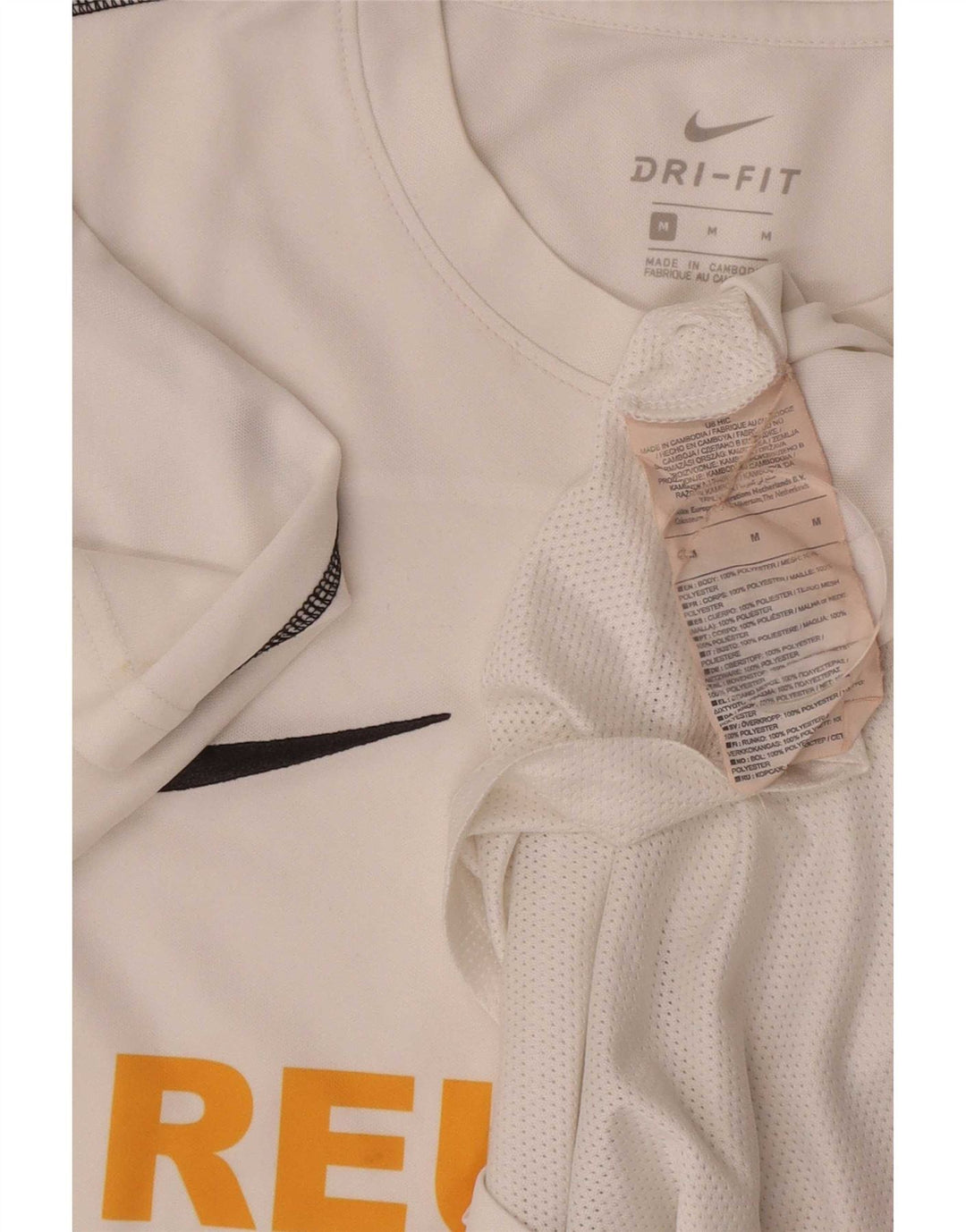 Nike grafisk t-shirt til mænd, medium hvid polyester sport